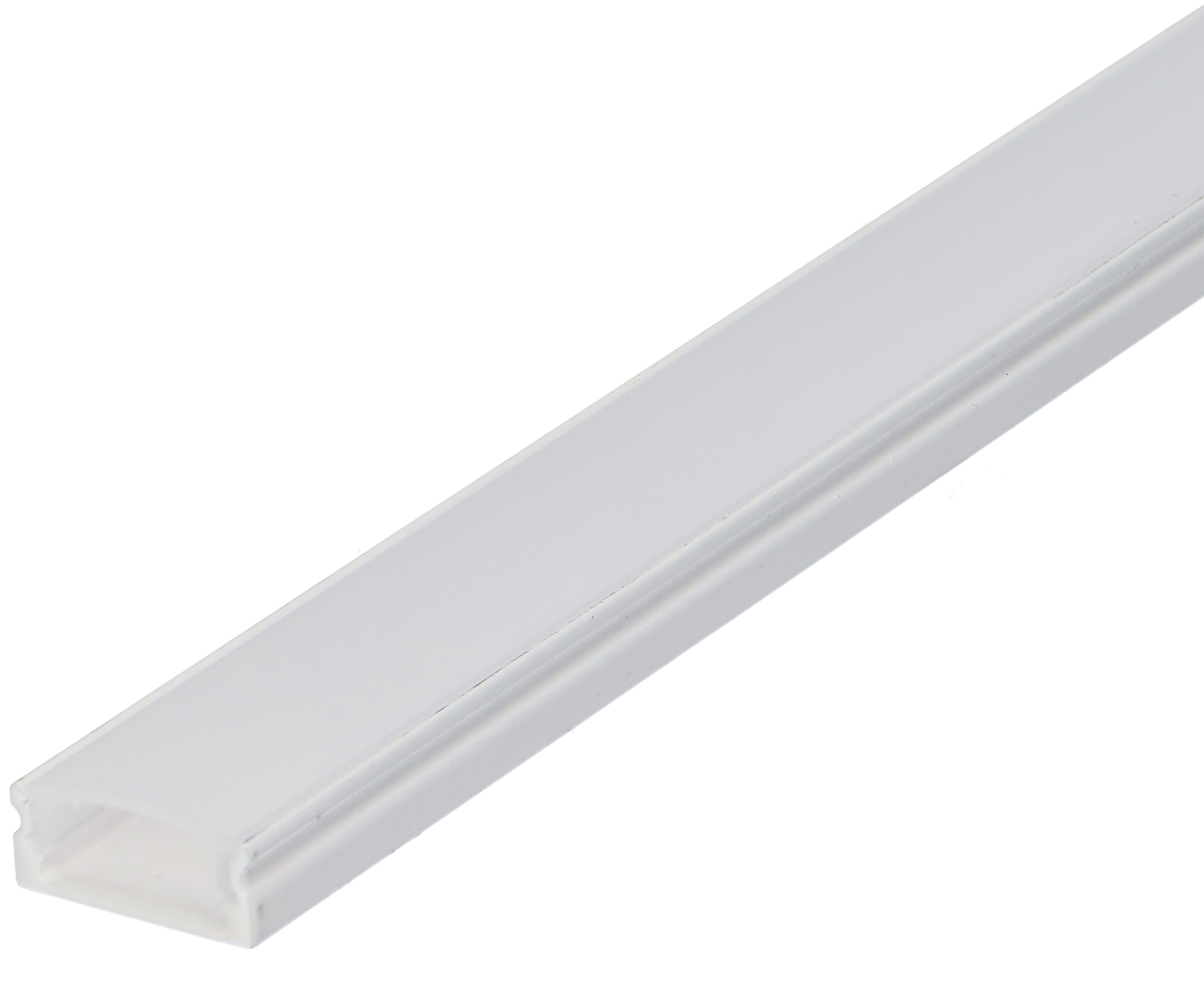 2m Aluminium Profil LED Weiß für LED Streifen 8/10mm Weiss LT4 + Milchig Abdeckung